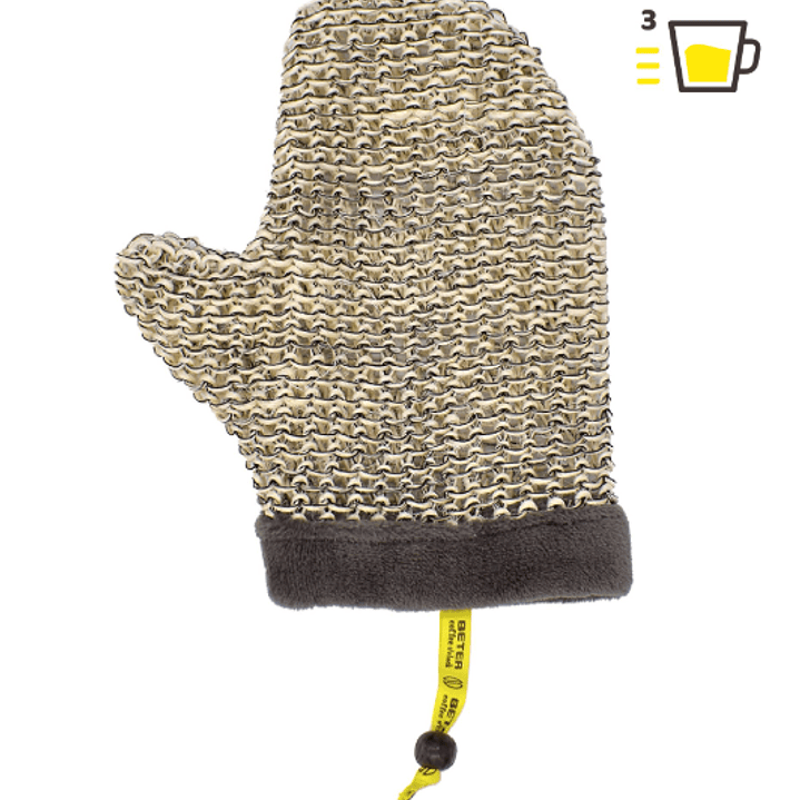 Guante masaje Sisal cofee o'clock. Beter 1