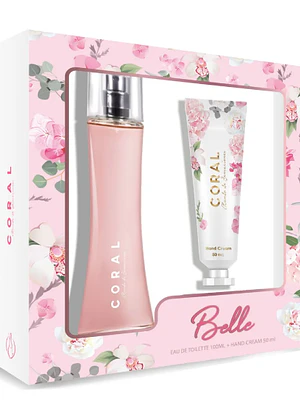 Set Coral Belle Fragancia 100 ml + Crema de manos 50 g.