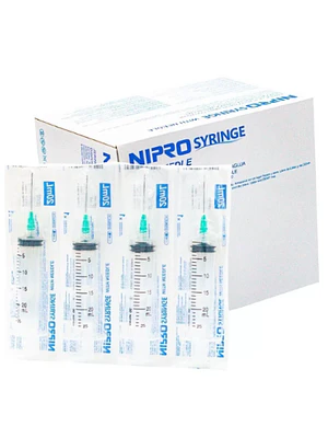 Jeringa 5 ml Luer lock 21 G x 1 1/2 Nipro 100 Unidades.