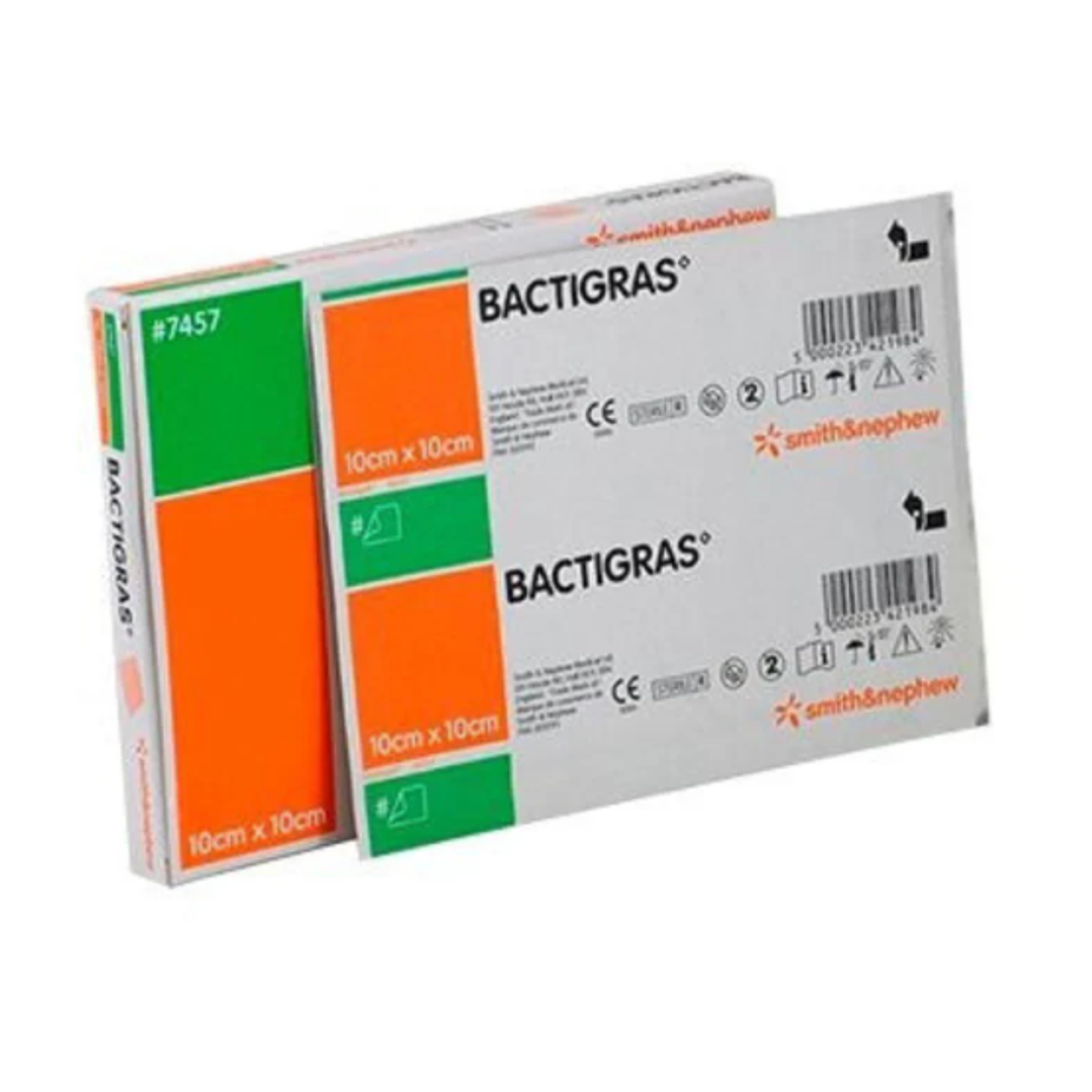 Apósito Bactigrás 10 x 10 cm 10 Unidades. LBF 1