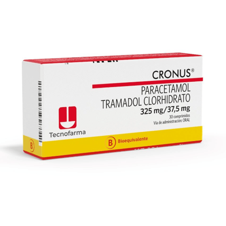 Cronus (B) Paracetamol Tramadol  325/37,5 mg 30 Comprimidos. 1