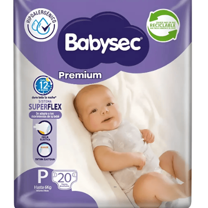 Pañal Babysec Premium P 20 Unidades. 1
