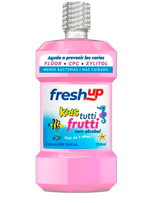 Enjuague bucal Fresh Up Kids cero alcohol 250 ml.