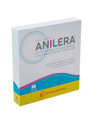 Anilera (B) Etonogestrel Etinilestardiol 1 Anillo Vaginal.