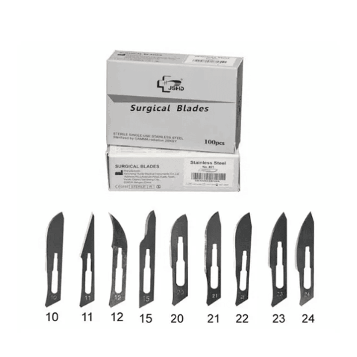 Hoja bisturí Acero inoxidable N° 21 Reutter 100 Unidades. 1
