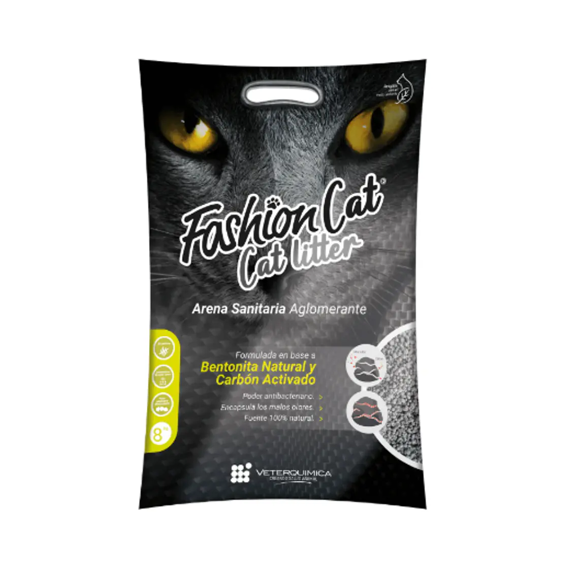 Arena sanitaria Fashion cat litter Bento Carbón activado 8 kg. 1