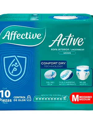 Affective Pañal adultos M 10 Unidades.