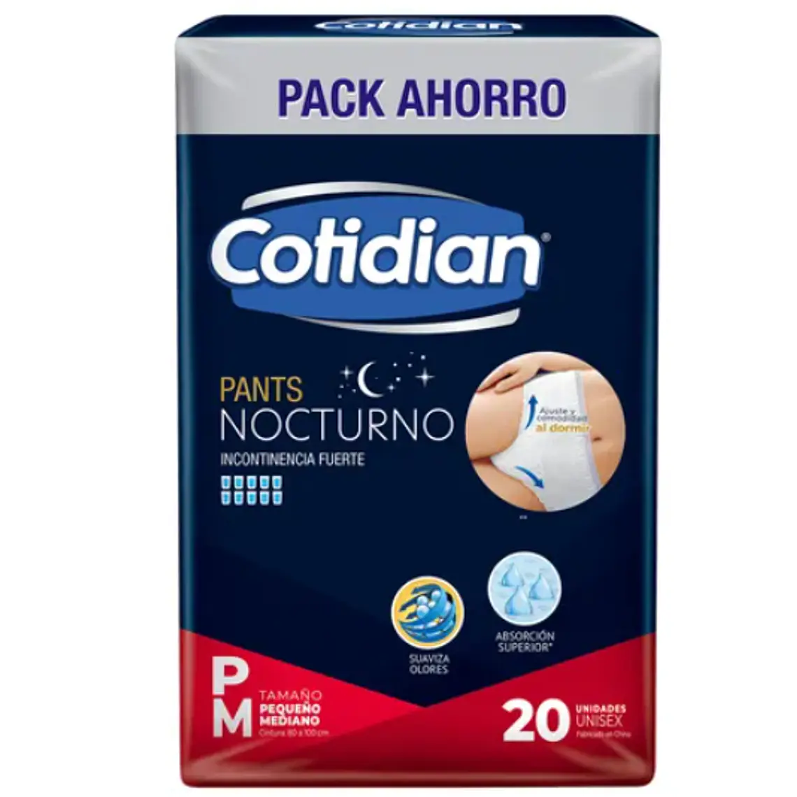 Cotidian Pants Nocturno P-M 20 Unidades. 1