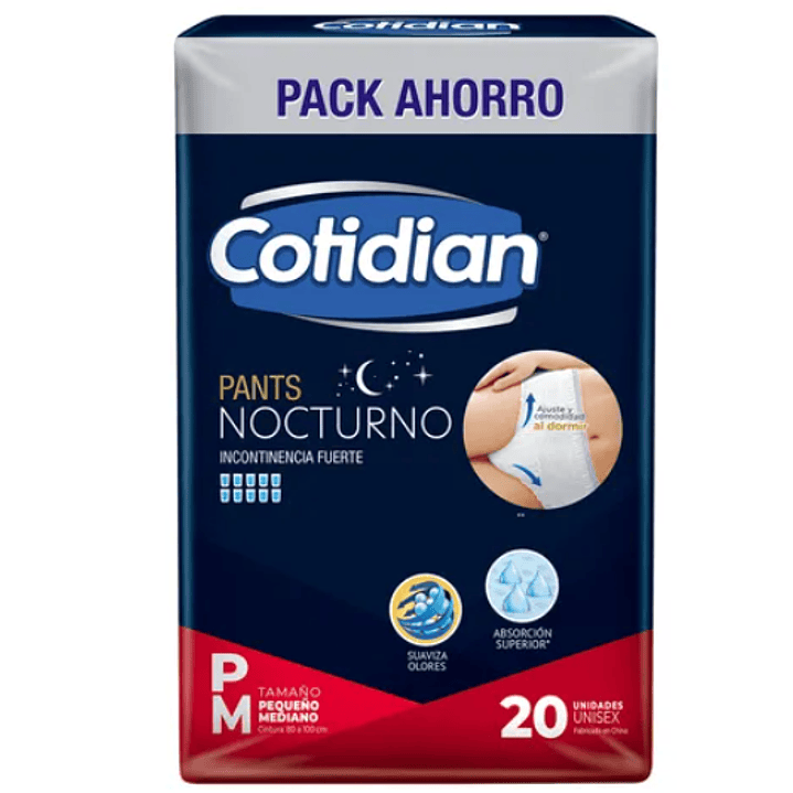 Cotidian Pants Nocturno P-M 20 Unidades. 1