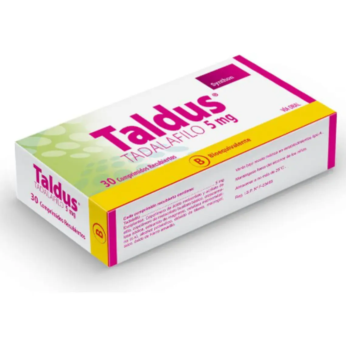 Taldus (B) Tadalafilo 5 mg 30 Comprimidos. 1