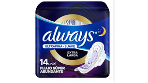 Always Toalla Ultrafina nocturna suave 14 Unidades.