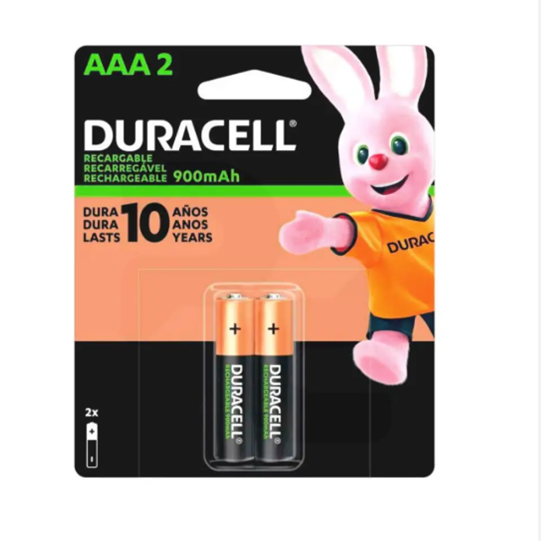 Pilas Duracell recargable AAA 2 Unidades. 1