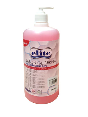 Jabón de glicerina con Clorhexidina 0,3 % 1 litro. Elite