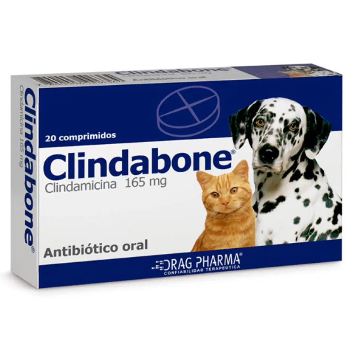 Clindabone Clindamicina 165 mg 20 Comprimidos. Uso veterinario 1