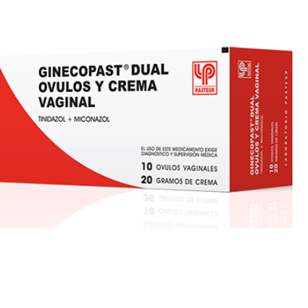 Ginecopast Dual óvulos y crema vaginal 10 Óvulos 20g. 1