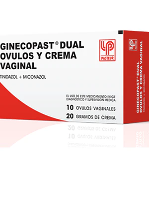 Ginecopast Dual óvulos y crema vaginal 10 Óvulos 20g.