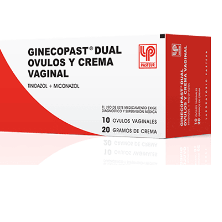 Ginecopast Dual óvulos y crema vaginal 10 Óvulos 20g. 1