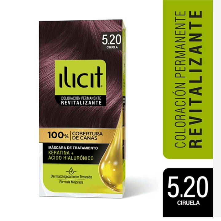 Tinte para el cabello Ilicit Revitalizante 5.20 Ciruela. 1