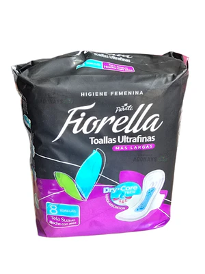 Fiorella Toalla Ultrafina nocturna tela suave con alas 8 Unidades.