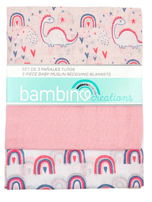 Bambino Pañal moderno niña pack 3 Unidaddes.