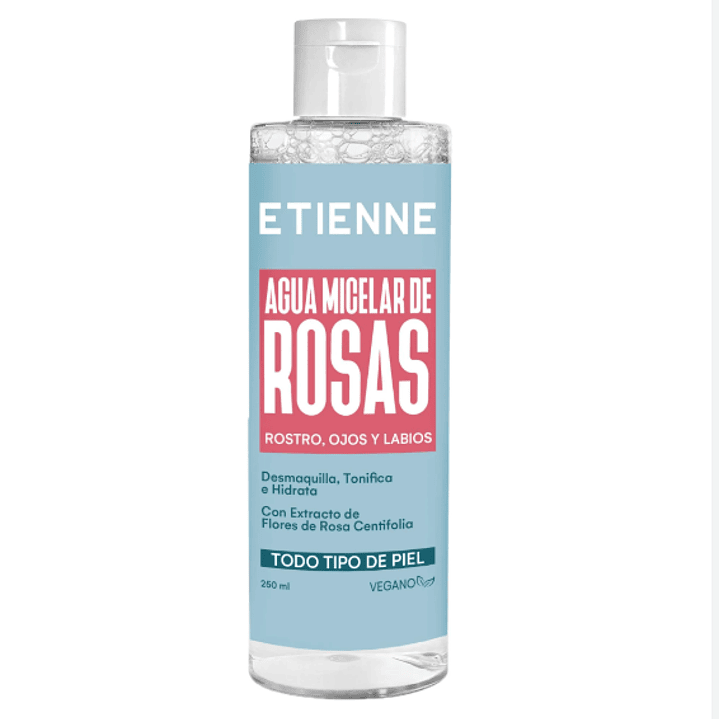 Agua Micelar de rosas 250 ml. Etienne 1