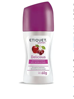 Desodorante antitranspirante Etiquet womwn Delicious Roll-on 60 g.
