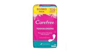 Protectores diarios Carefree con perfume 100 Unidades.