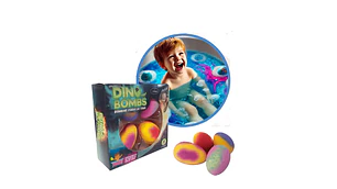 Bombas de baño Dino Bombs 4 Unidades.
