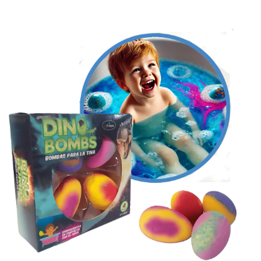 Bombas de baño Dino Bombs 4 Unidades. 1
