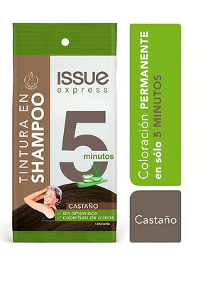 Tintura en shampoo Issue express 5 minutos Castaño oscuro.