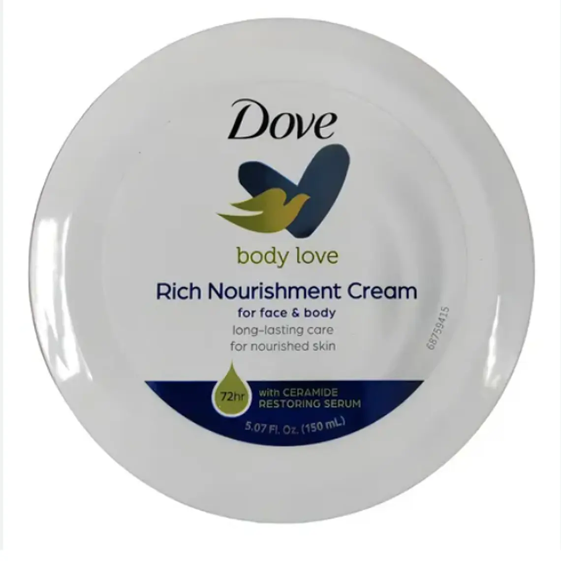 Dove Body love Rich nourishment cream Cara y cuerpo 150 g. 1