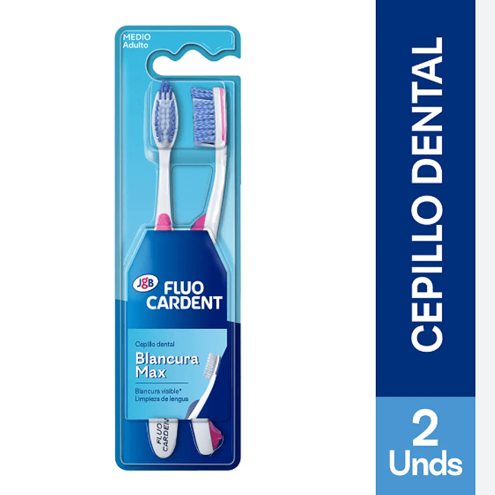 Cepillo dental Fluor Cardent Blancura Max 2 Unidades. 1
