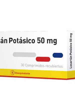 Losartán potásico (B) 50 mg 30 Comprimidos recubiertos.