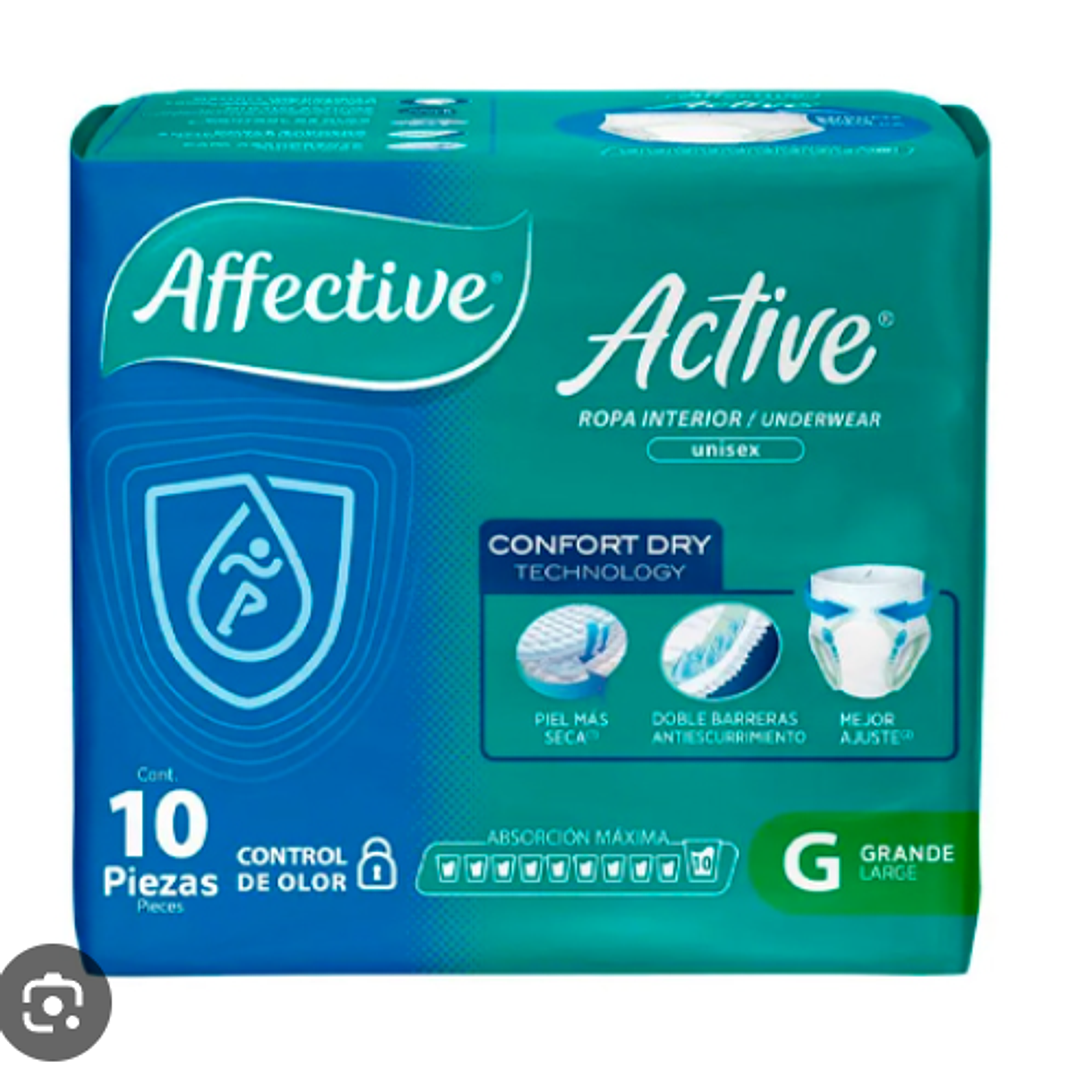  Affective Active Pañal adulto G 10 Unidades. 1