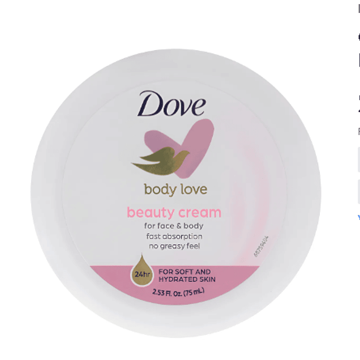 Dove Body love Beauty cream rostro y cuerpo 75 g. 1