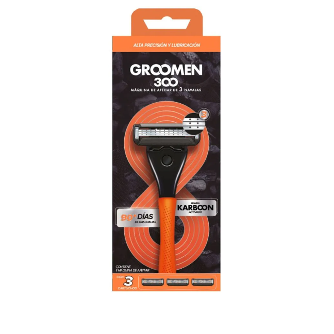 Groomen 300 Máquina de afeitar 3 cartuchos. 1