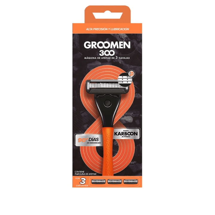 Groomen 300 Máquina de afeitar 3 cartuchos. 1