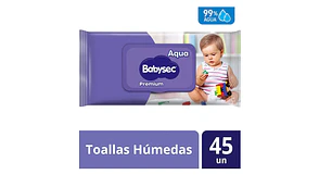 Toallas húmedas Babysec Premium 45 Unidades.