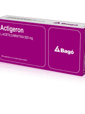Actigeron L-Acetilcarnitina 500 mg 30 Comprimidos.