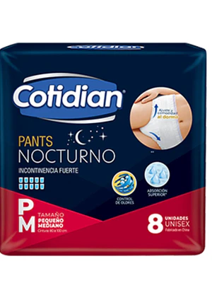 Cotidian Pants Nocturno P/M 8 Unidades.