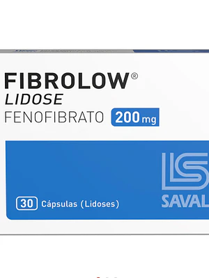 Fibrolow Lidose (B) Fenofibrato 200 mg 30 Cápsulas.