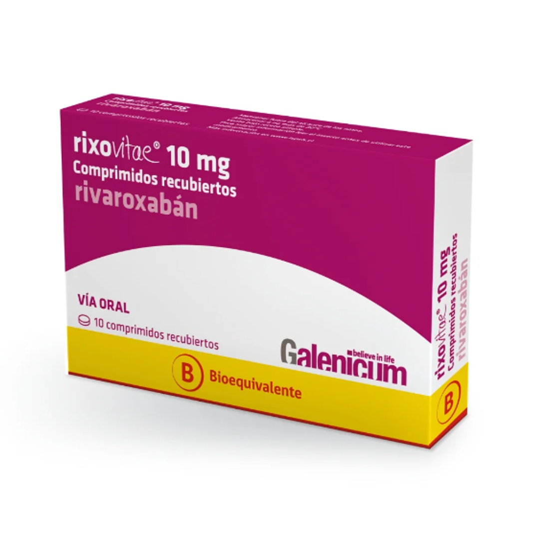 Rixovitae (B) Rivaroxabán 10 mg 10 Comprimidos. 1