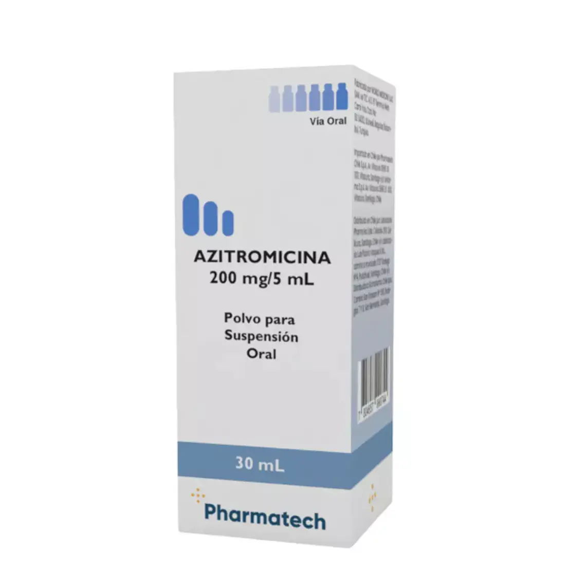 Azitromicina 200 mg/ 5 ml Solución oral 30 ml. 1