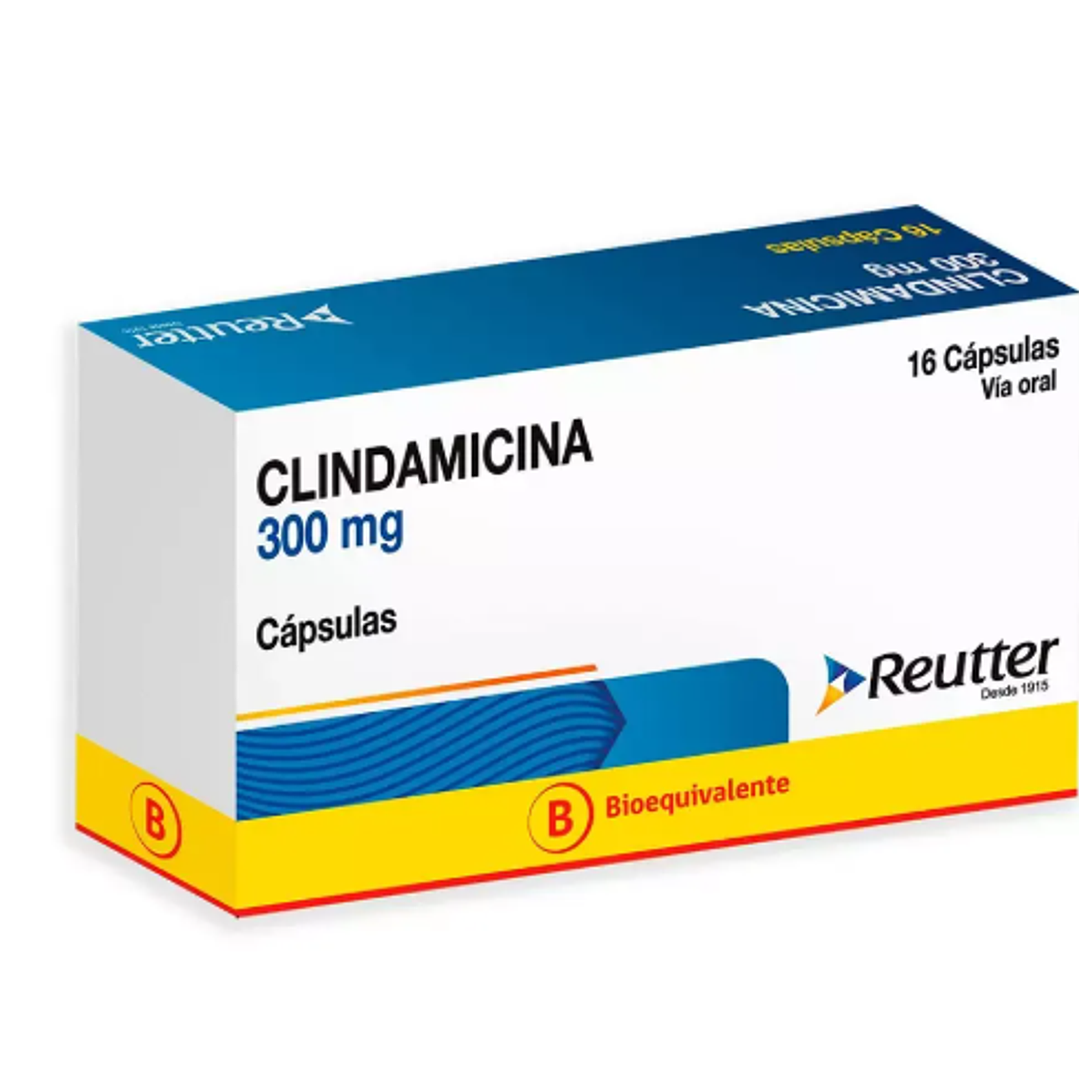Clindamicina (B) 300 mg 16 Cápulas. Reutter 1