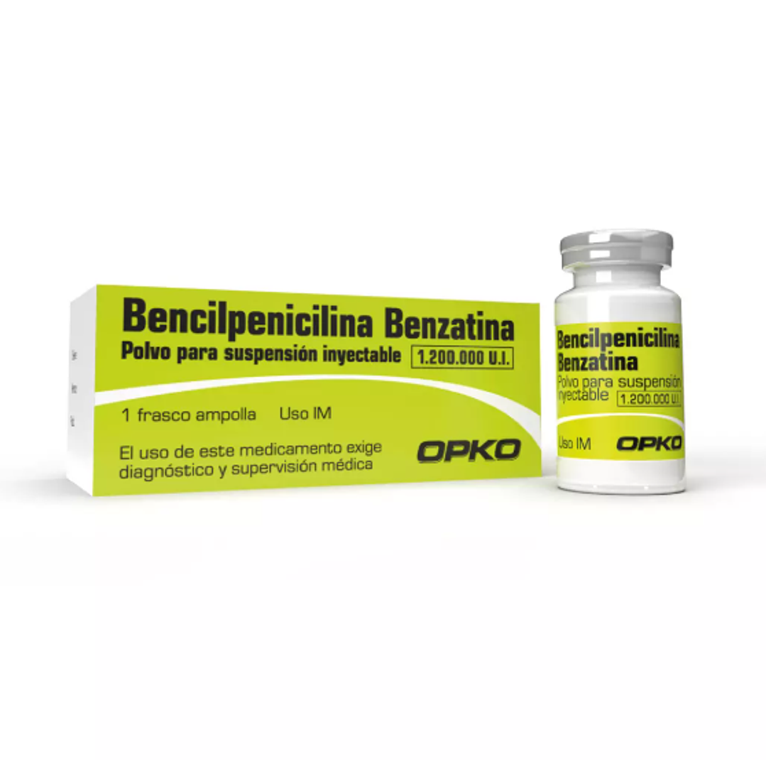 Bencilpenicilina Benzatina Polvo inyectable  1.200.000 UI Frasco ampolla. 1