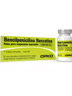 Bencilpenicilina Benzatina Polvo inyectable  1.200.000 UI Frasco ampolla.