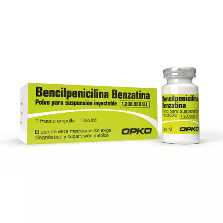 Bencilpenicilina Benzatina Polvo inyectable  1.200.000 UI Frasco ampolla. 1