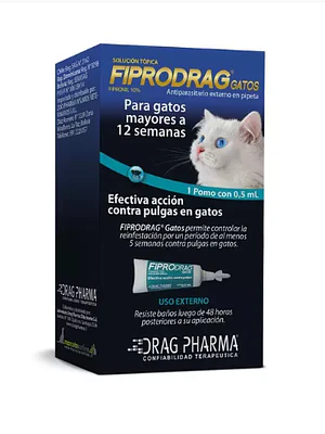 Fiprodrag Antiparasitario Gatos Pipeta 0,5 ml.