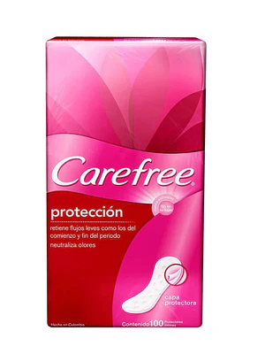 Protectores diarios Carefree 100 Unidades.