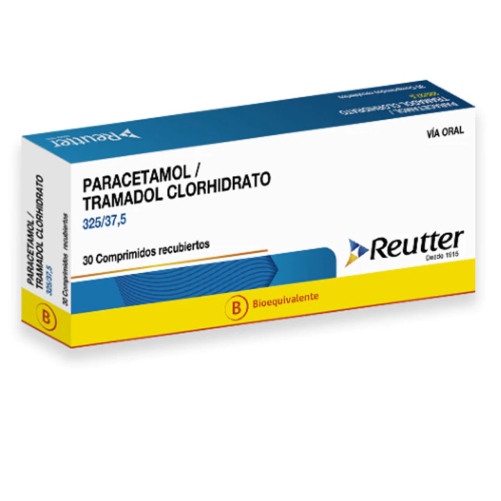 Paracetamol/ Tramadol Clorhidrato (B) 37,5 /325 mg 30 Comprimidos. Reutter 1